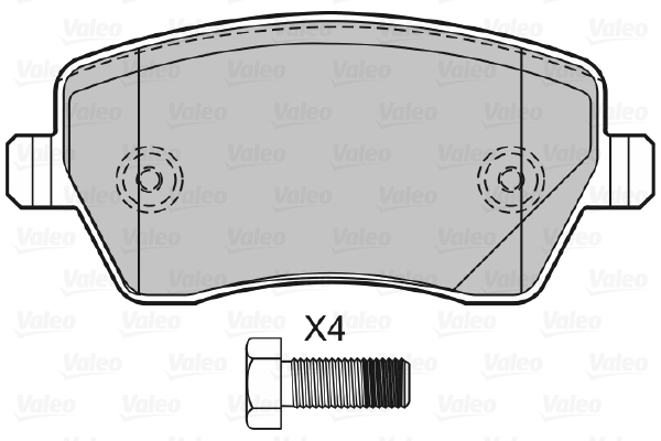 Placute frana VALEO 601641