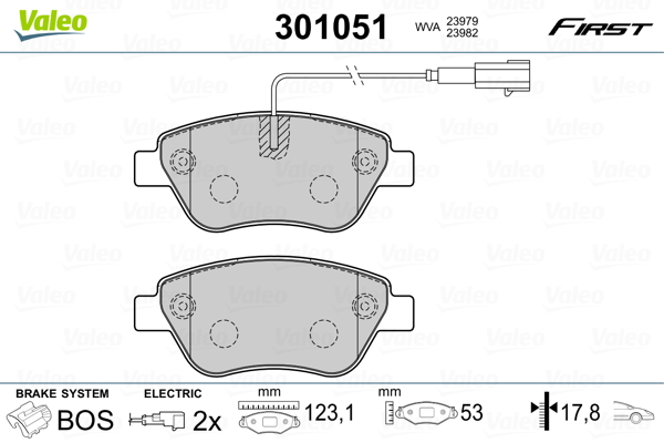 Placute frana VALEO 301051