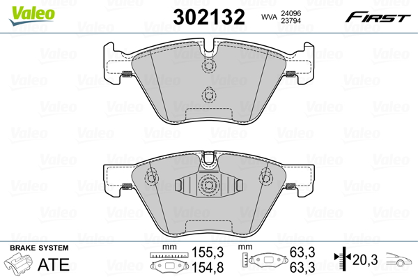 Placute frana VALEO 302132