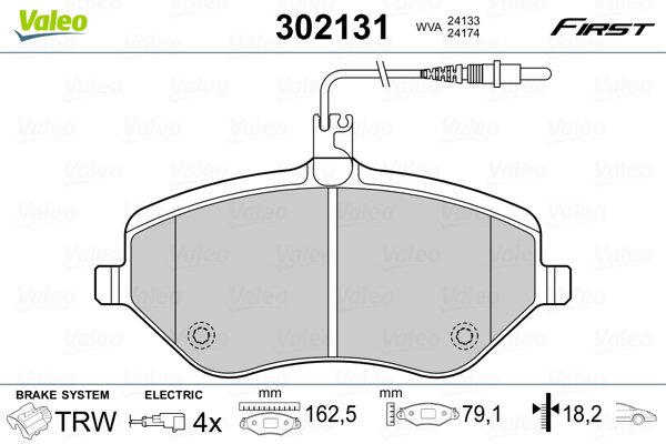 Placute frana VALEO 302131