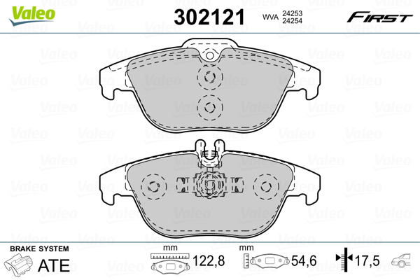 Placute frana VALEO 302121