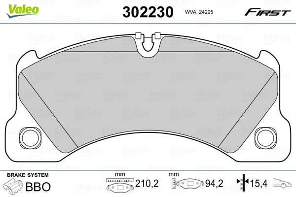 Placute frana VALEO 302230