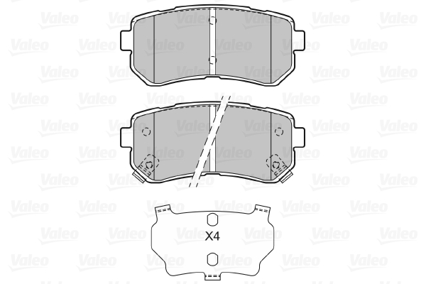 Placute frana VALEO 601135