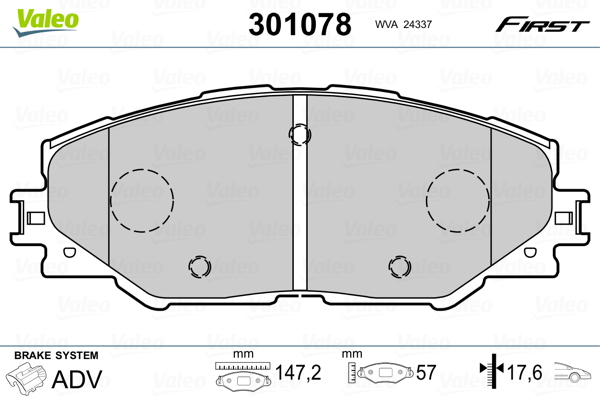 Placute frana VALEO 301078