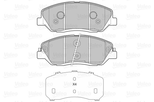 Placute frana VALEO 598937