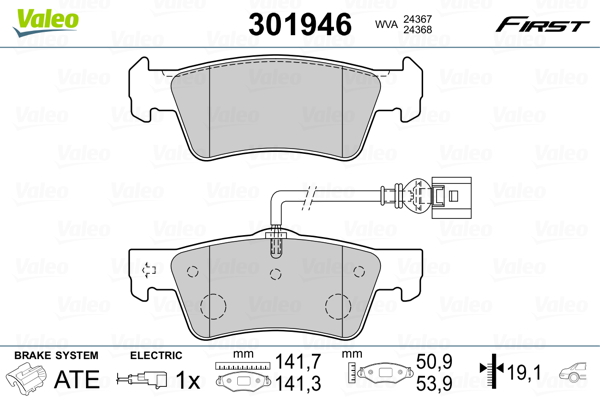 Placute frana VALEO 301946