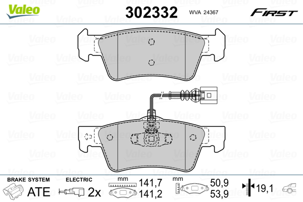 Placute frana VALEO 302332