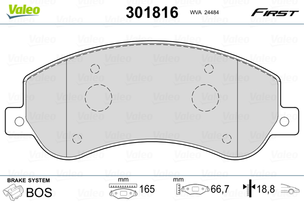 Placute frana VALEO 301816