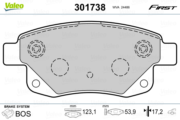 Placute frana VALEO 301738