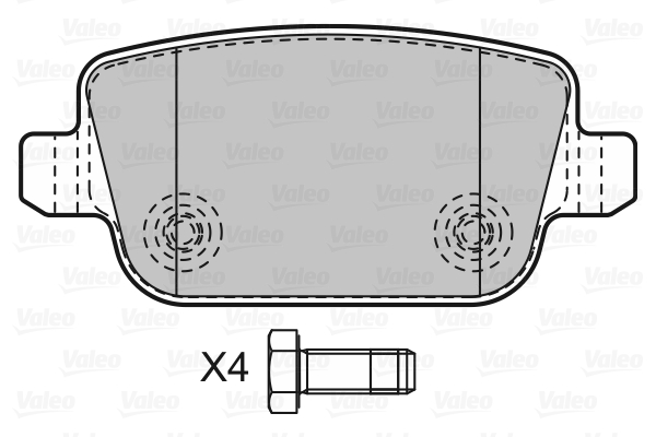 Placute frana VALEO 598935