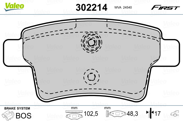 Placute frana VALEO 302214