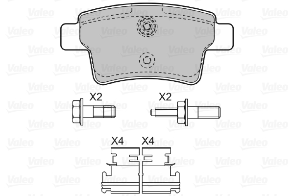 Placute frana VALEO 598936