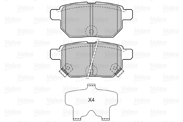 Placute frana VALEO 601132