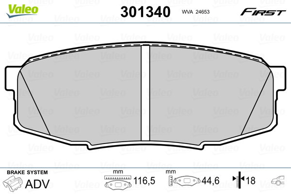 Placute frana VALEO 301340
