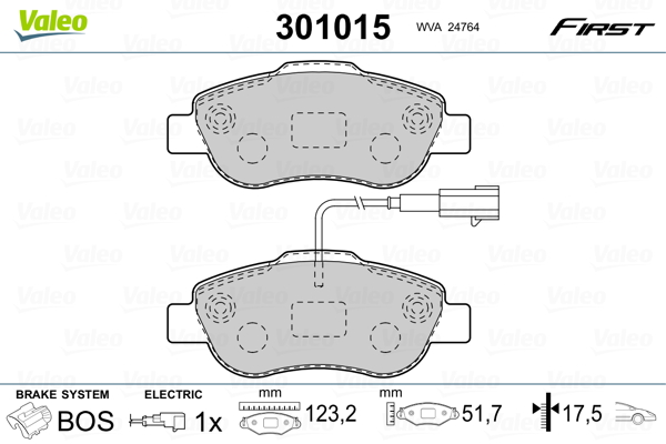 Placute frana VALEO 301015
