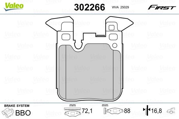 Placute frana VALEO 302266