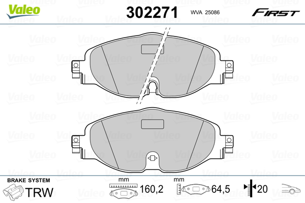 Placute frana VALEO 302271