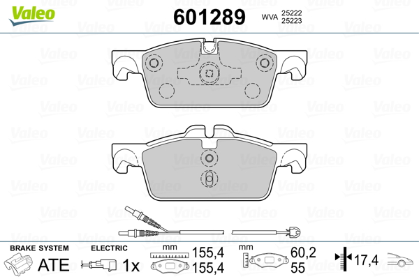Placute frana VALEO 601289