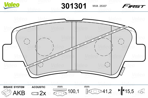 Placute frana VALEO 301301