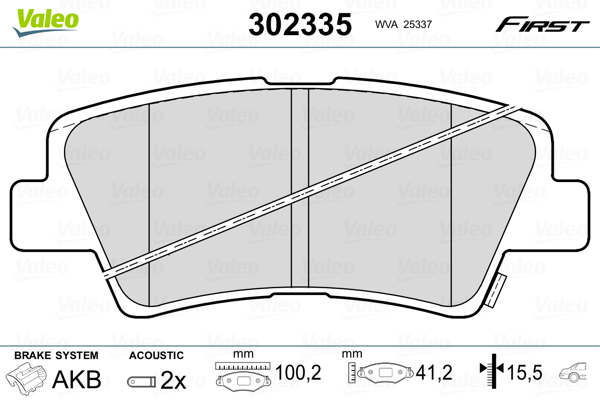 Placute frana VALEO 302335