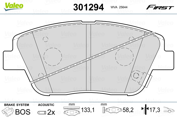 Placute frana VALEO 301294
