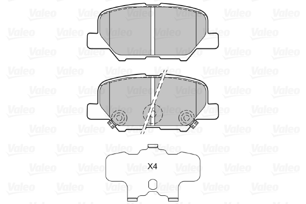 Placute frana VALEO 601361