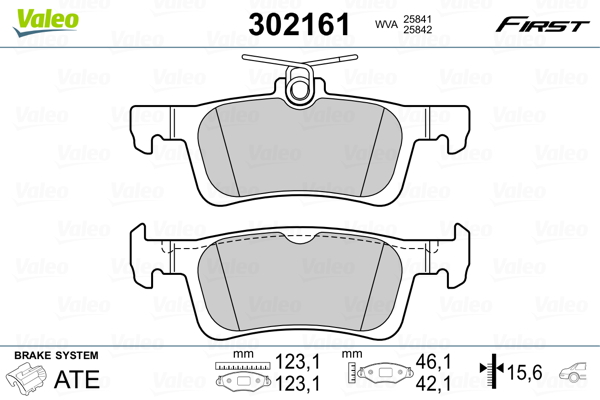 Placute frana VALEO 302161