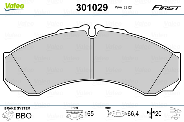 Placute frana VALEO 301029