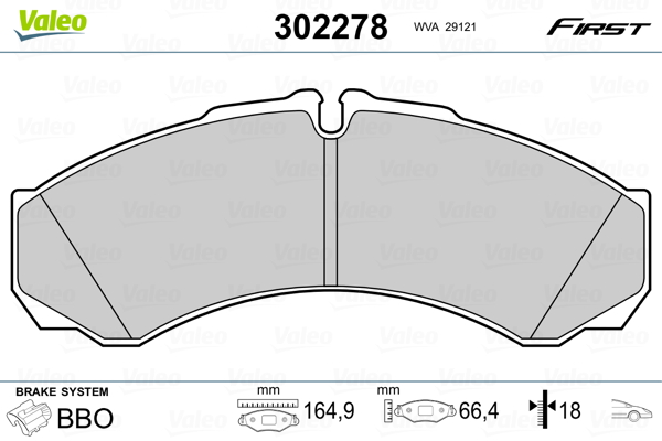 Placute frana VALEO 302278