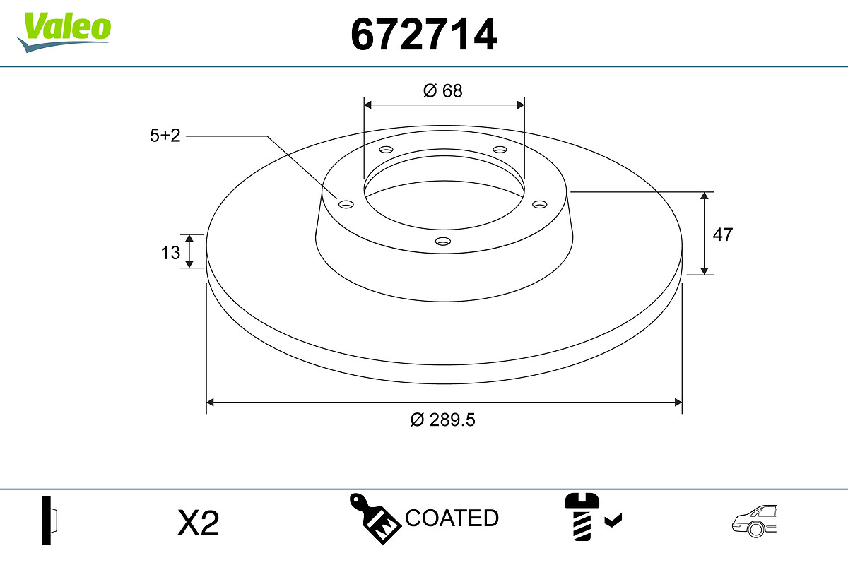 Disc frana VALEO 672714