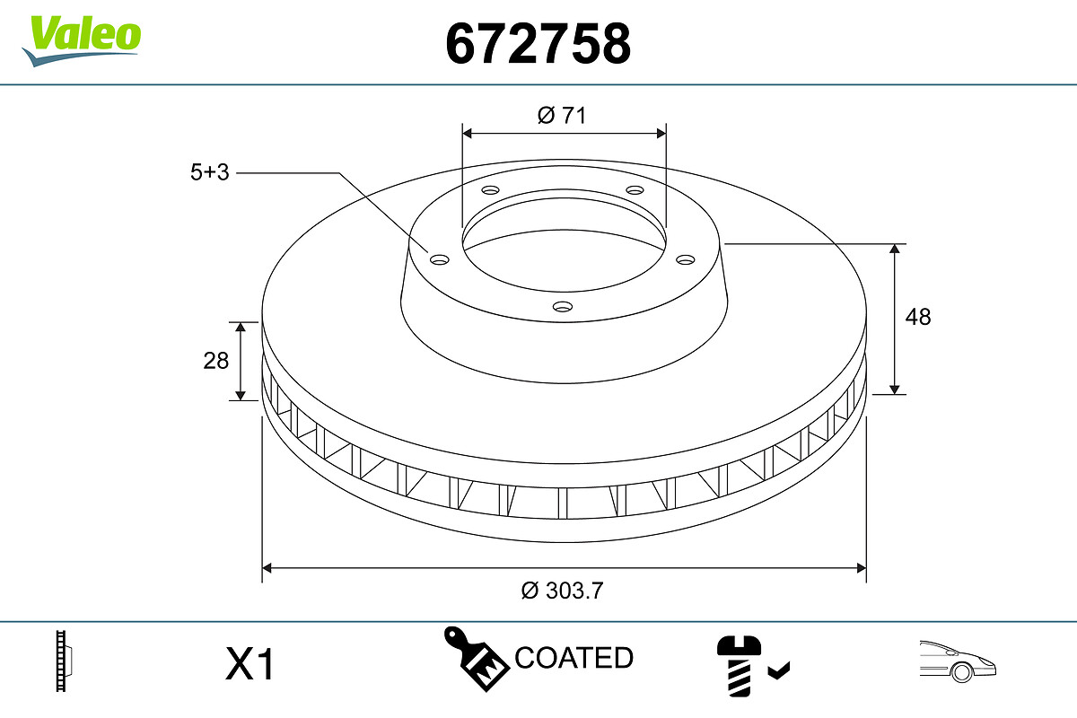 Disc frana VALEO 672758