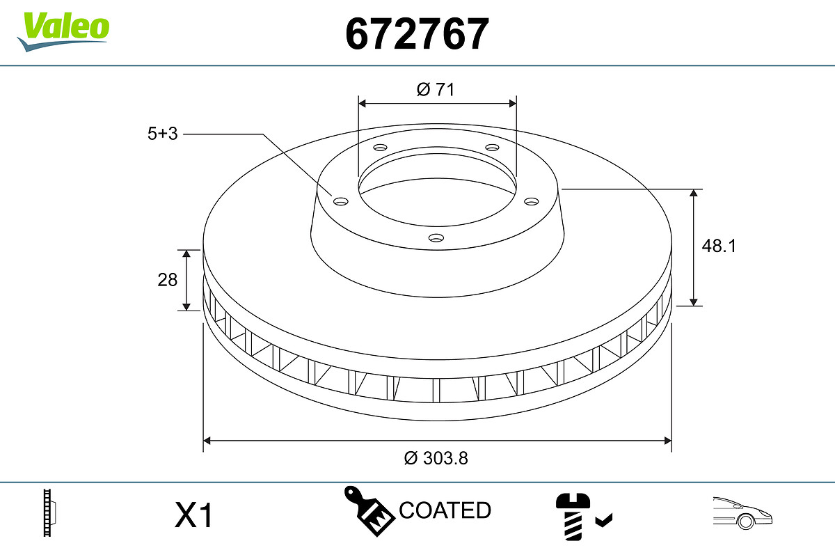 Disc frana VALEO 672767