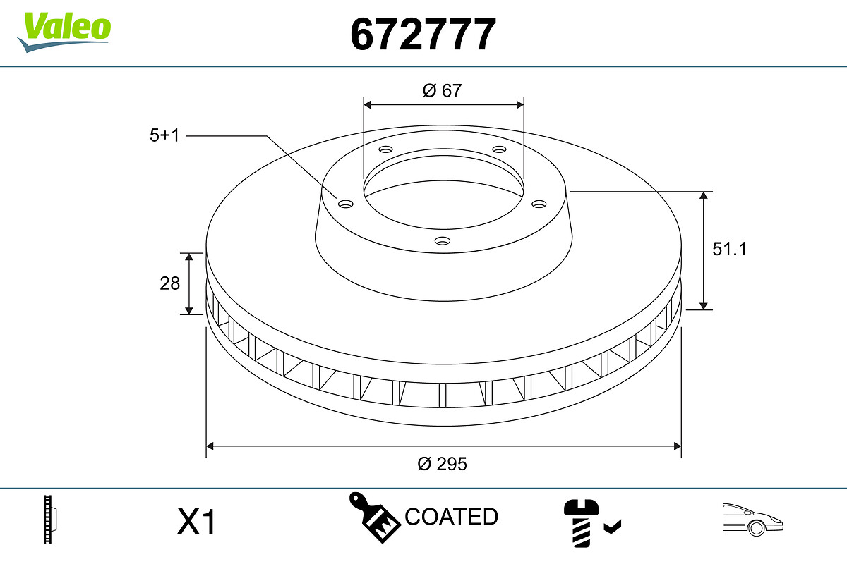 Disc frana VALEO 672777