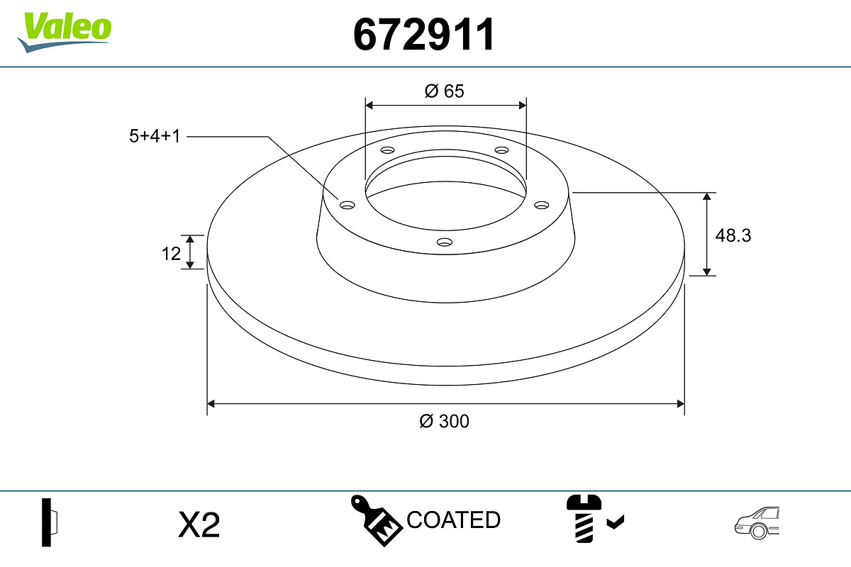 Disc frana VALEO 672911