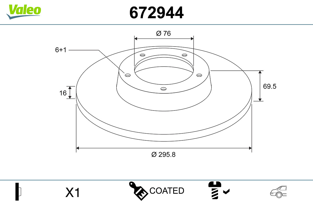 Disc frana VALEO 672944