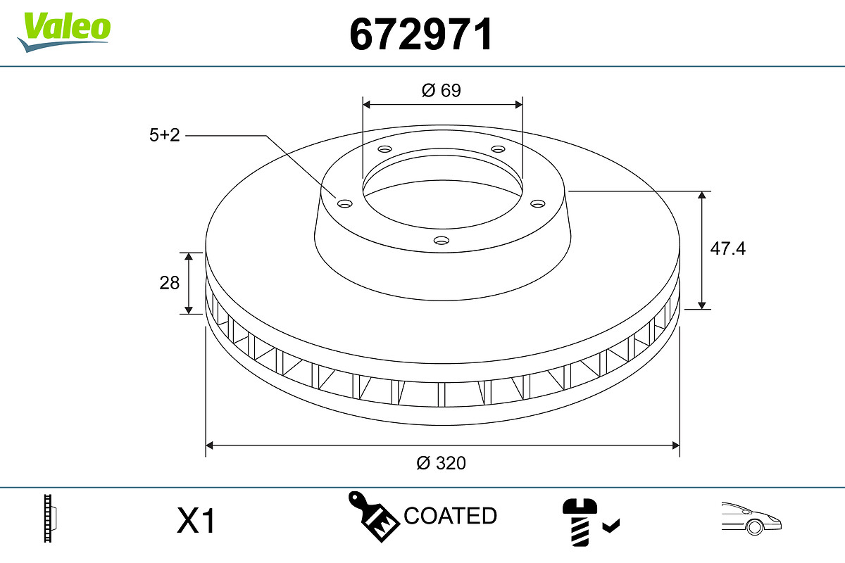 Disc frana VALEO 672971