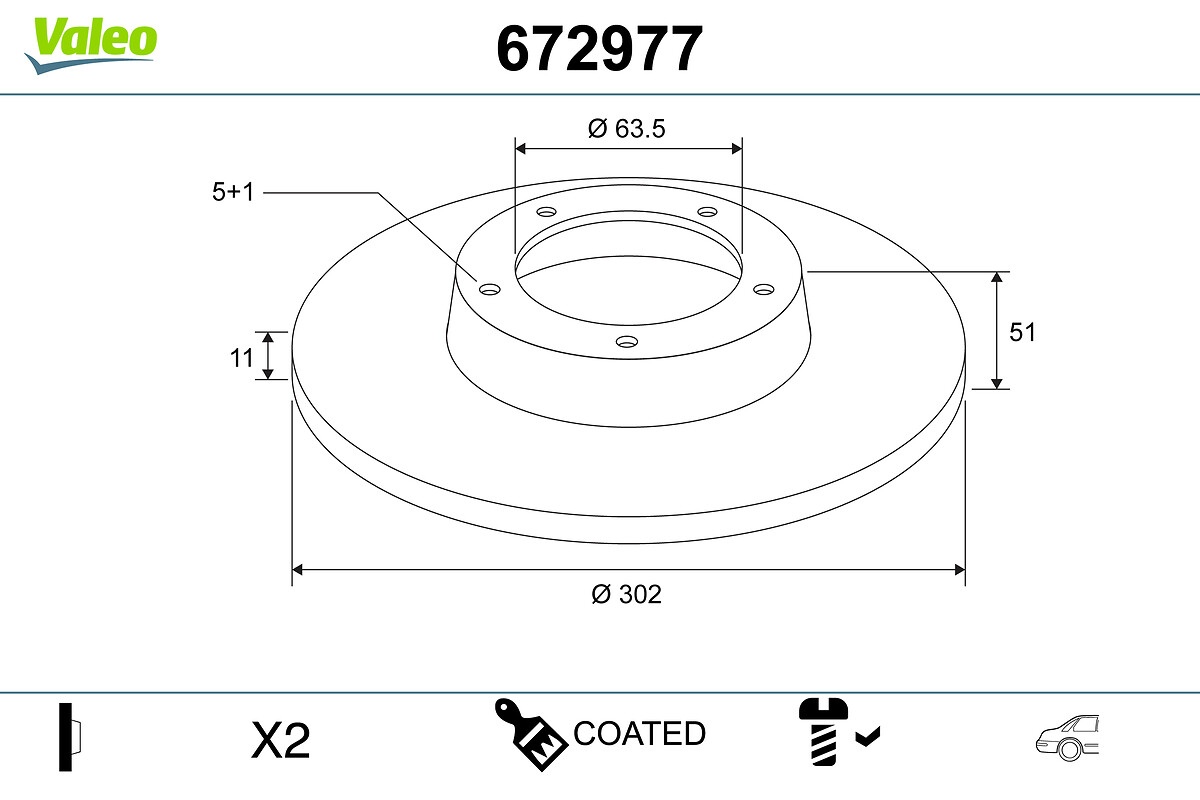 Disc frana VALEO 672977