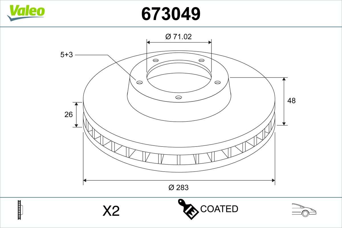 Disc frana VALEO 673049