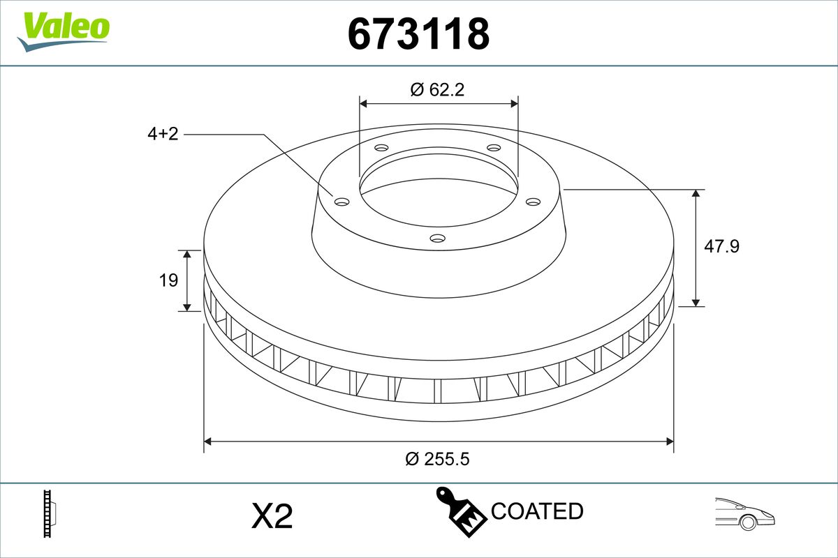 Disc frana VALEO 673118