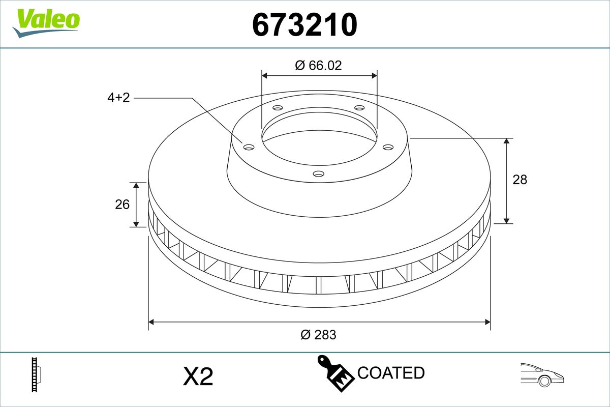 Disc frana VALEO 673210