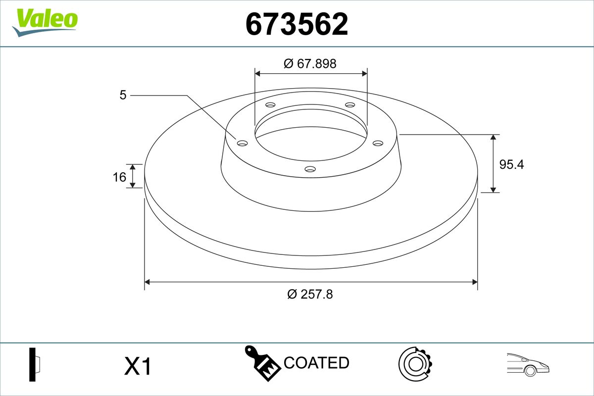 Disc frana VALEO 673562