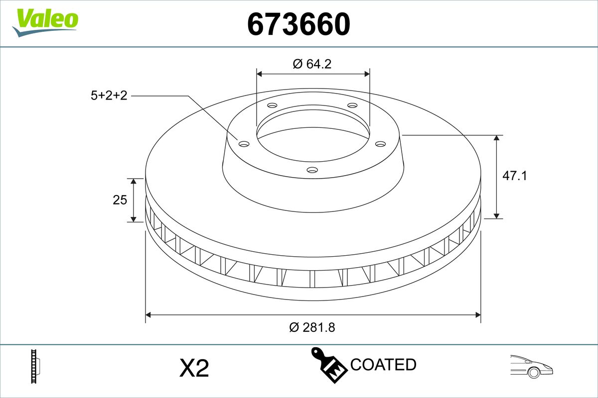 Disc frana VALEO 673660
