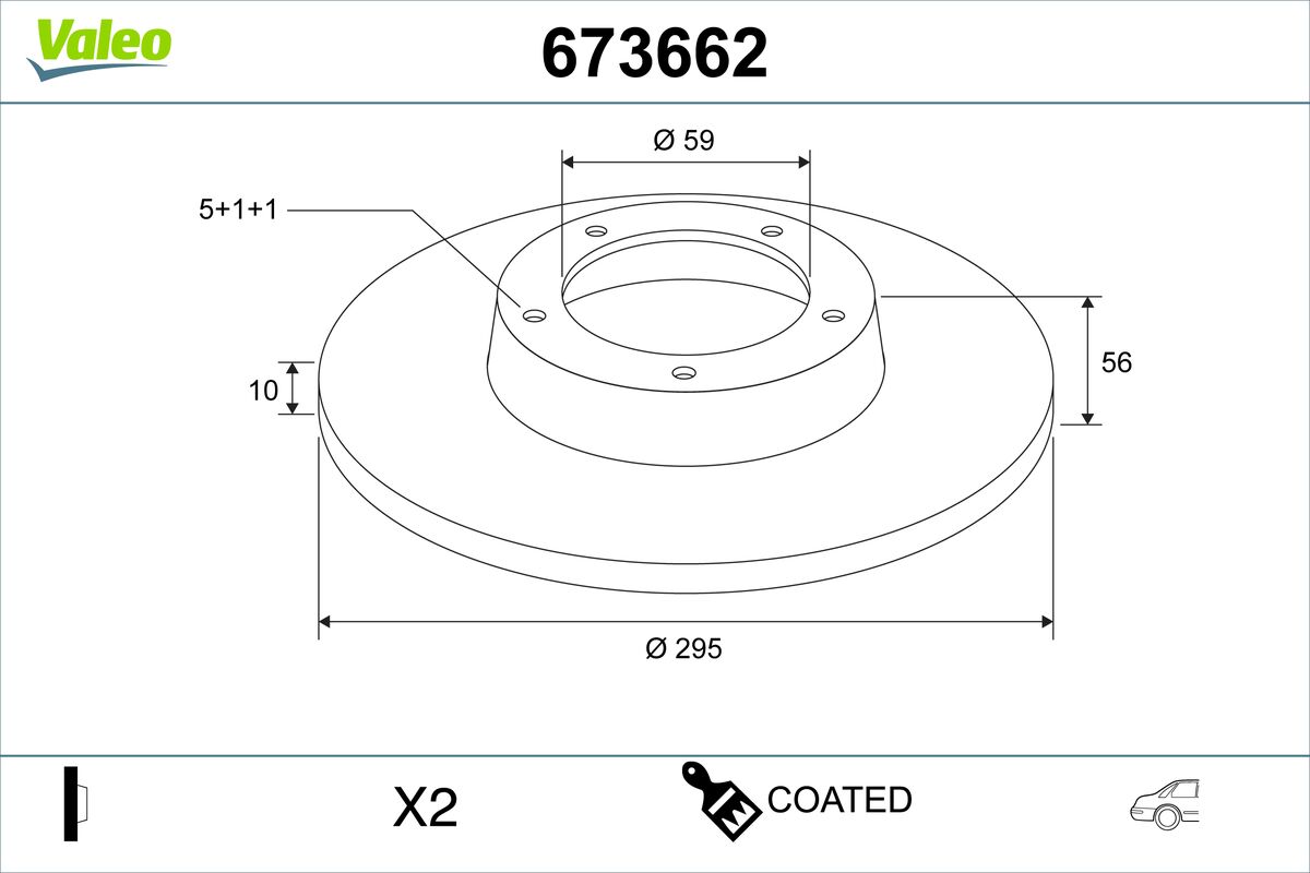 Disc frana VALEO 673662