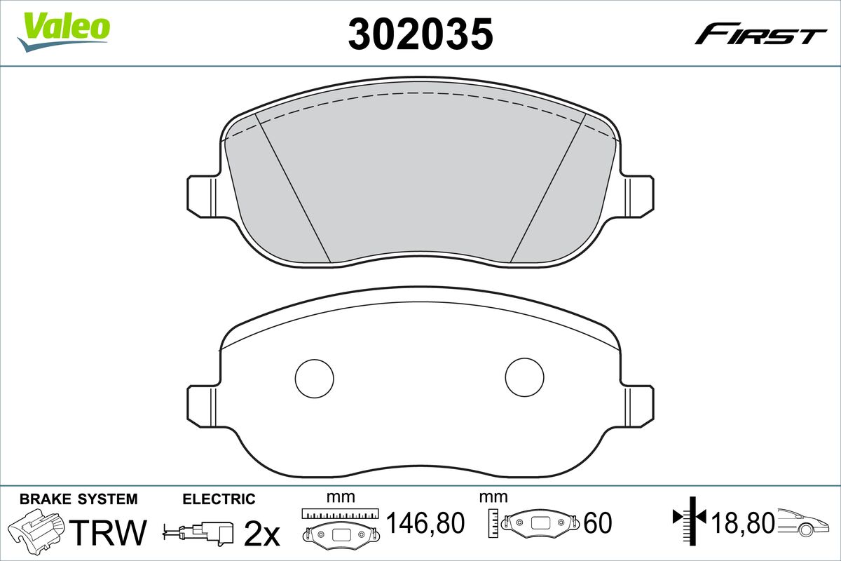 Placute frana VALEO 302035