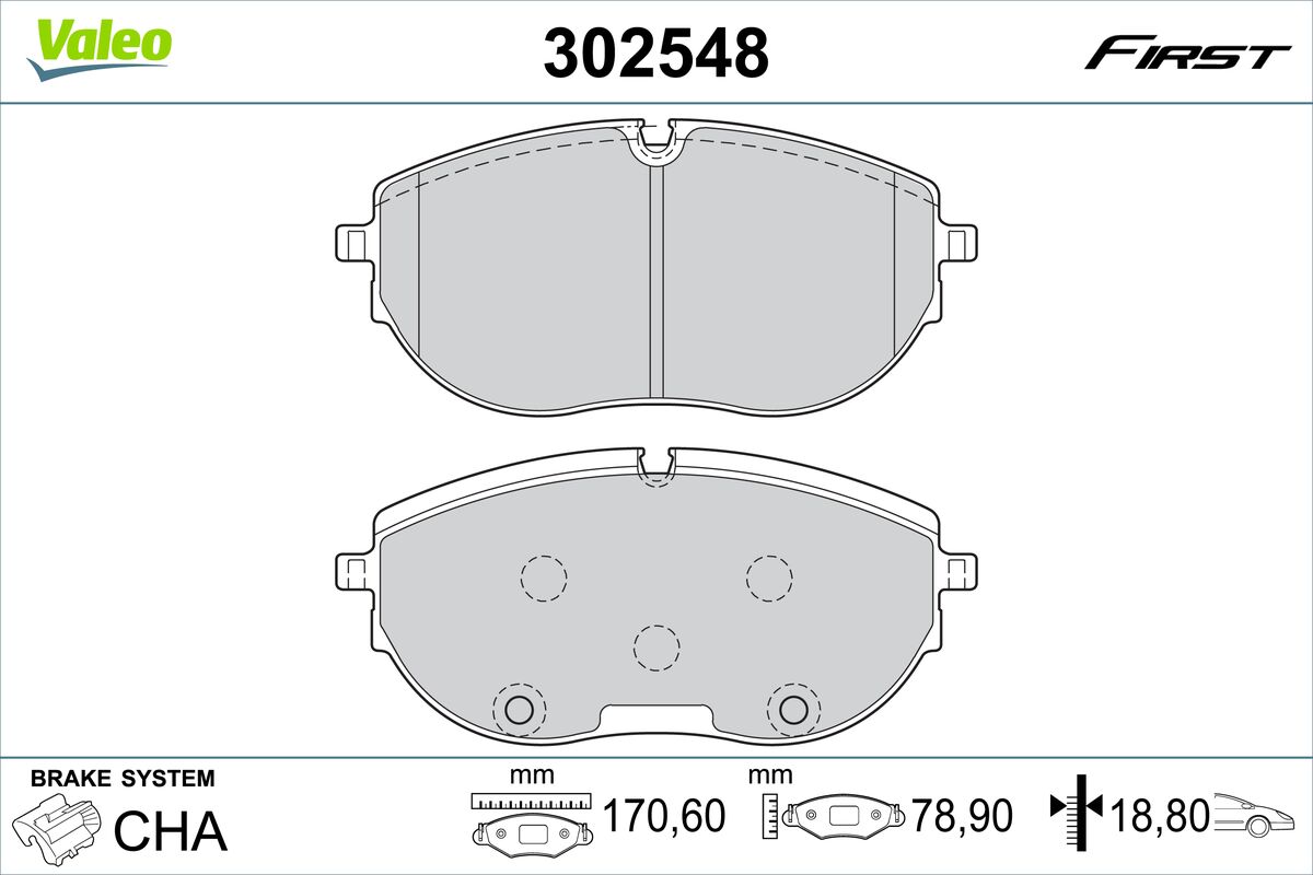 Placute frana VALEO 302548