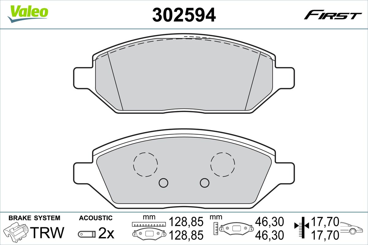 Placute frana VALEO 302594