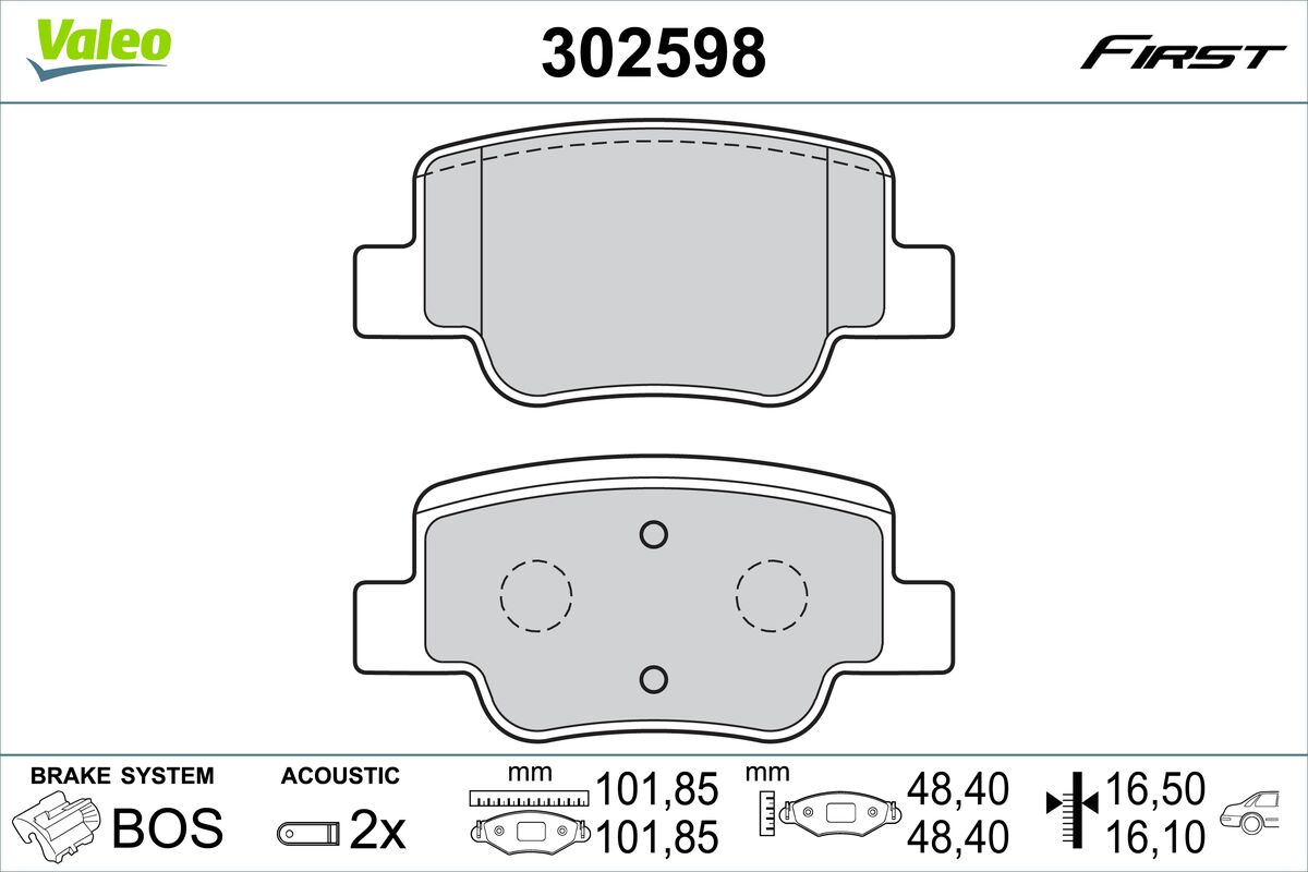 Placute frana VALEO 302598