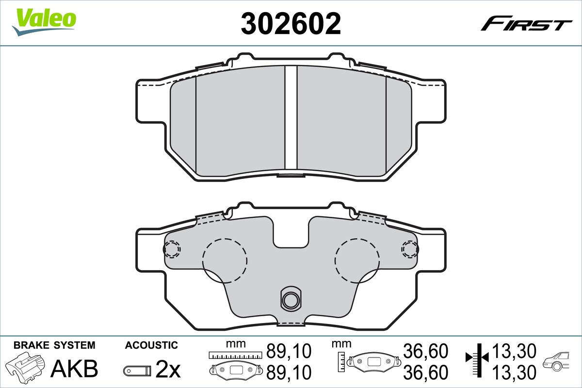 Placute frana VALEO 302602