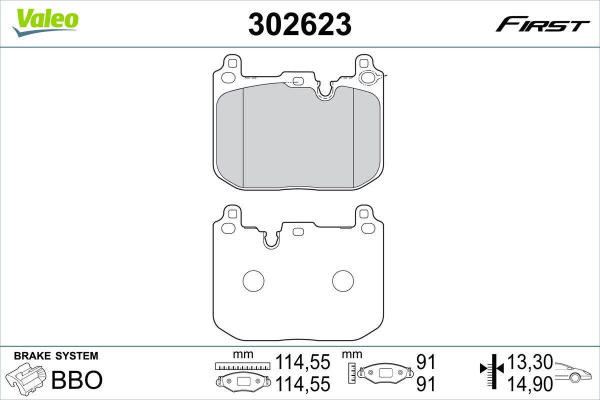 Placute frana VALEO 302623