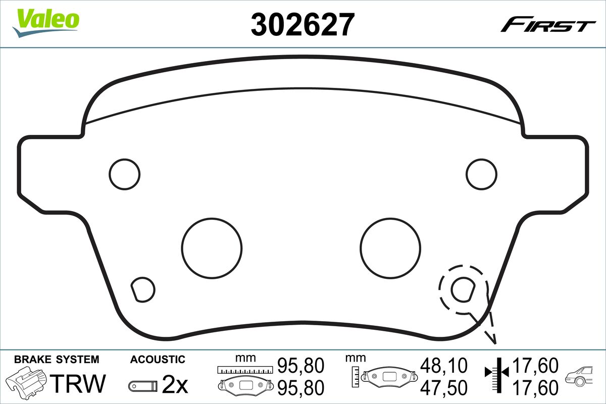 Placute frana VALEO 302627